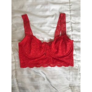 Red Lace Bralette